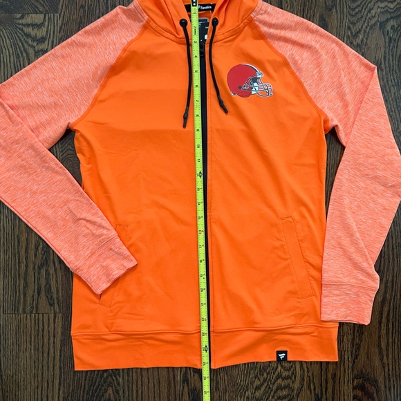 NWT Fanatics NFL Cleveland Brown Full Zip Stretch Hooded Jacket Women Small. - Picture 11 of 11